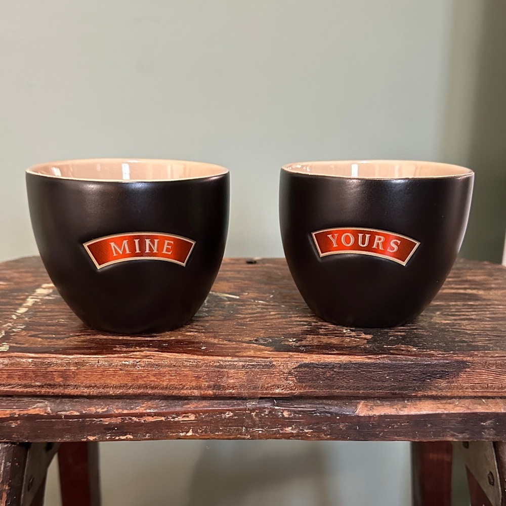 Baileys Dark Chocolate 'Mine' and 'Yours' Ceramic Bowls